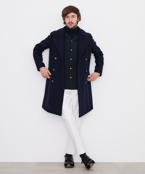 UNITED TOKYO（ユナイテッドトウキョウ）の「【WARM～暖～】オープンカラーロングスリーブシャツ（シャツ/ブラウス・メンズ・ボルドー/グリーン/ブラウン/ブラック・1/2/3）」の6枚目の写真