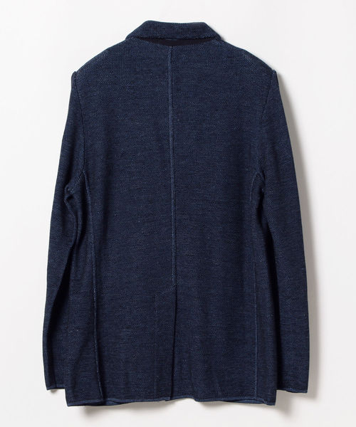 LARDINI コットンナイロン　カーディガンジャケット　NAVY Mサイズ LARDINI ラルディーニ メンズ コットン ナイロン ブークレ