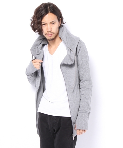 Lui's(ルイス)の「ハイネックパーカー(パーカー・メンズ・ブラック/グレー/ネイビー/ベージュ/ワイン・SMALL/MEDIUM)」の12枚目の写真