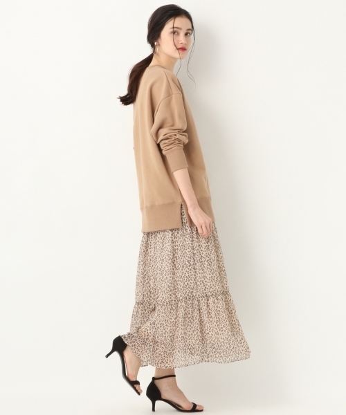 A part by（アパートバイ）の「CウラケCN/PO 790084（スウェット・レディース・ブラック/オフホワイト/キャメル・FREE）」の10枚目の写真