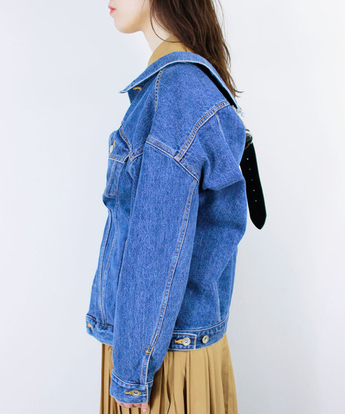 CRY.（クライ）の「SUPER NOVA #Vintage Blue　ベルテッドデニムジャケット#ヴィンテージブルー（デニムジャケット・レディース・ライトインディゴブルー・38/40）」の8枚目の写真
