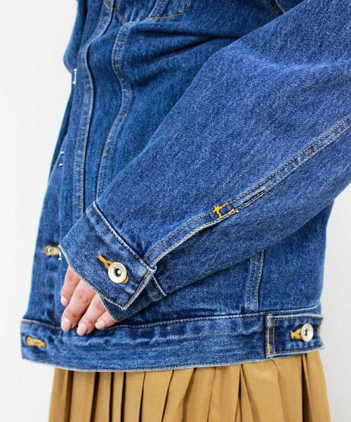CRY.（クライ）の「SUPER NOVA #Vintage Blue　ベルテッドデニムジャケット#ヴィンテージブルー（デニムジャケット・レディース・ライトインディゴブルー・38/40）」の7枚目の写真