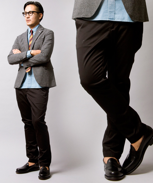 BEAUTY&YOUTH UNITED ARROWS(ビューティーアンドユースユナイテッドアローズ)の「BY チノ ノープリーツ テーパード◆(チノパンツ・メンズ・ブラック/ダークグレー/ベージュ/ネイビー・SMALL/MEDIUM/X-LARGE/LARGE)」の3枚目の写真