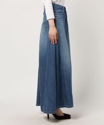 woad blue ×【ロペマドモアゼル】ベルト付マキシデニムスカート woad blue ×ロペマドモアゼル ベルト付マキシ デニムスカート