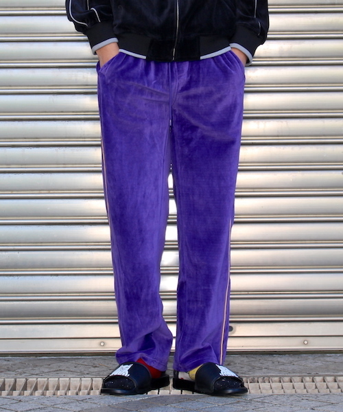 fridge（フリッジ）の「【SWEAT SEDO】スウェットセド ベロアトラックパンツ（その他パンツ・メンズ・ネイビー/ブラウン/グリーン/パープル/ブラック・LARGE/SMALL）」の5枚目の写真