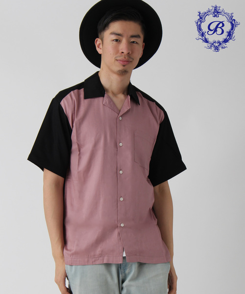 【BURNER SELECT】レーヨン オープンカラー 半袖シャツ 【BURNER SELECT】レーヨン オープンカラー 半袖シャツ