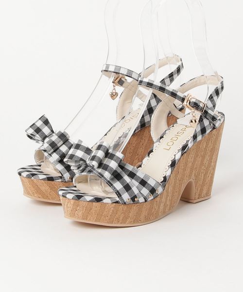 Lodispotto ロディスポット の フェミニンリボンクロスサンダル サンダル Wear