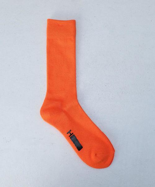 H BEAUTY&YOUTH UNITED ARROWS(エイチビューティーアンドユースユナイテッドアローズ)の「<H>144N PLANE PILE REG SOCKS/ソックス(ソックス/靴下・メンズ・ブラック/ホワイト/オレンジ・FREE)」の3枚目の写真