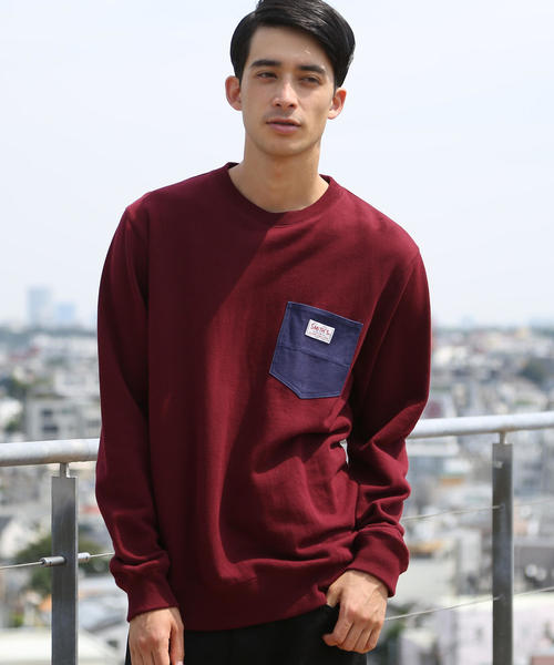 coen（コーエン）の「SMITH別注ポケットスウェットクルーネック(一部WEB限定カラー)（スウェット・メンズ・グレー/ブラック/グレー系その他/ワイン/ネイビー/レッド系その他・LARGE/MEDIUM/SMALL/X-LARGE）」の6枚目の写真