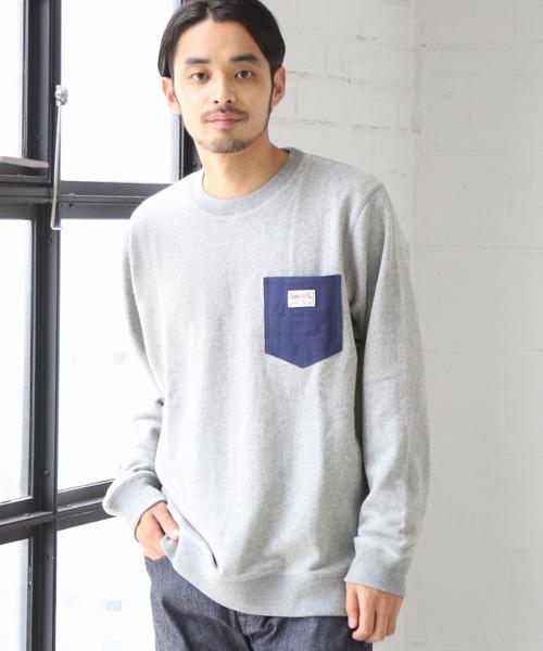 coen（コーエン）の「SMITH別注ポケットスウェットクルーネック(一部WEB限定カラー)（スウェット・メンズ・グレー/ブラック/グレー系その他/ワイン/ネイビー/レッド系その他・LARGE/MEDIUM/SMALL/X-LARGE）」の13枚目の写真