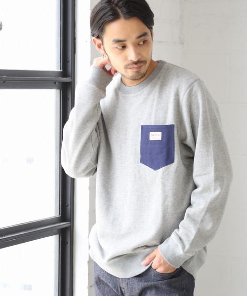 coen（コーエン）の「SMITH別注ポケットスウェットクルーネック(一部WEB限定カラー)（スウェット・メンズ・グレー/ブラック/グレー系その他/ワイン/ネイビー/レッド系その他・LARGE/MEDIUM/SMALL/X-LARGE）」の12枚目の写真