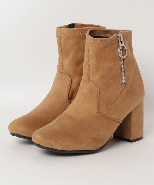 GeeRA（ジーラ）の「サークルファスナーストレッチブーツ（ブーツ・レディース・ブラック/ダークブラウン/グレー/ブラック系その他/キャメル/チェック・SMALL/MEDIUM/LARGE/X-LARGE）」の5枚目の写真