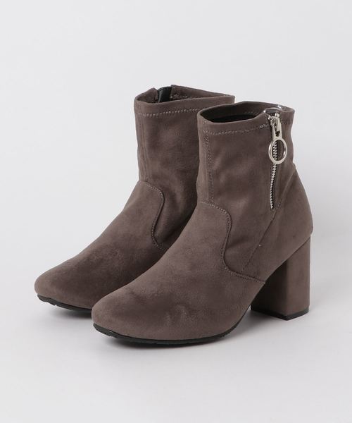 GeeRA（ジーラ）の「サークルファスナーストレッチブーツ（ブーツ・レディース・ブラック/ダークブラウン/グレー/ブラック系その他/キャメル/チェック・SMALL/MEDIUM/LARGE/X-LARGE）」の4枚目の写真