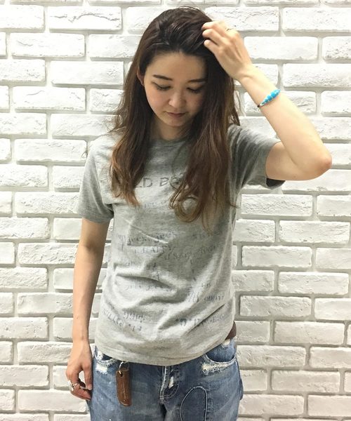 OLD BETTY'S（オールドベティーズ）の「Standard T-shirts/スタンダード Tシャツ（Tシャツ/カットソー・レディース・チャコールグレー/杢グレー/ブルー/ライトイエロー/ライトピンク・S）」の3枚目の写真
