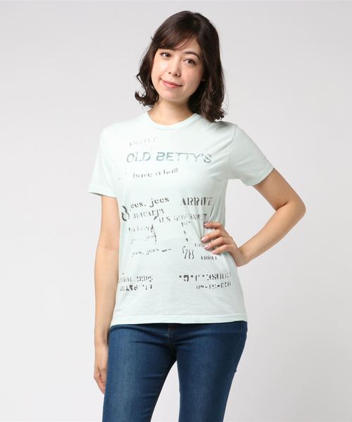 OLD BETTY'S（オールドベティーズ）の「Standard T-shirts/スタンダード Tシャツ（Tシャツ/カットソー・レディース・チャコールグレー/杢グレー/ブルー/ライトイエロー/ライトピンク・S）」の10枚目の写真