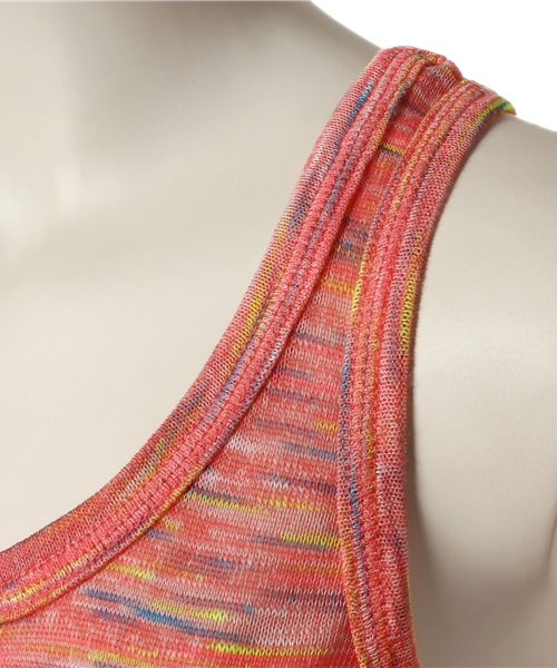 チチカカ（チチカカ）の「MIXメランジタンクトップ（タンクトップ・レディース・ホワイト/ブラック/ピンク・FREE）」の6枚目の写真