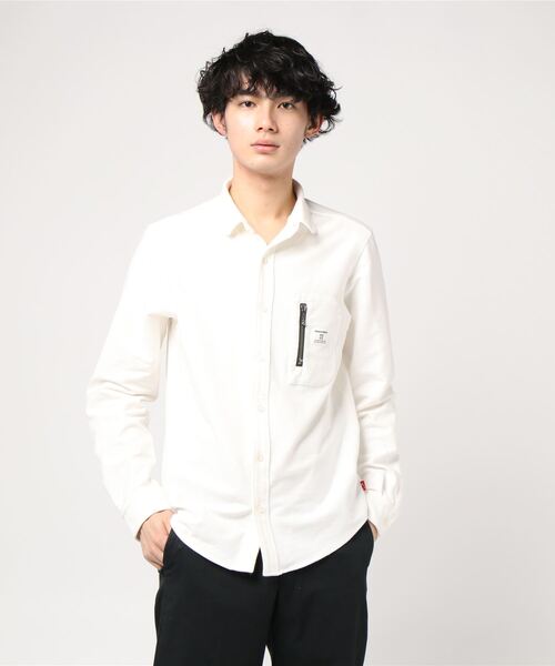 VIRGOwearworks(ヴァルゴウェアワークス)の「STRETCH DENIM SHIRTS(シャツ/ブラウス・メンズ・ホワイト/ブラック/ブルー・2/3/4)」の1枚目の写真