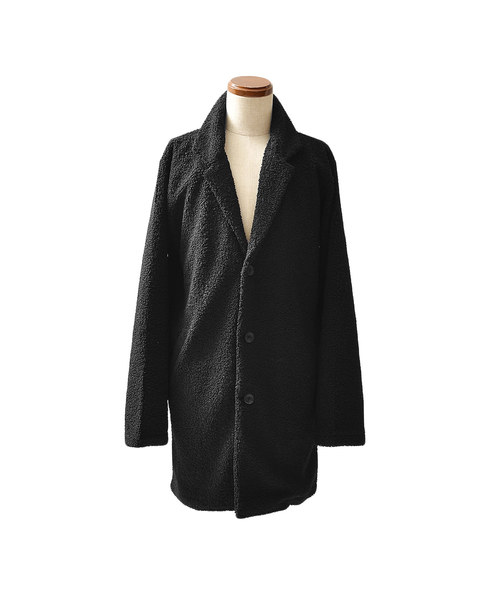 MinoriTY(マイノリティ)の「コート/プードルボアビッグチェスターコート(ダウンジャケット/コート・メンズ・ブラック/モカ/グレー・M/L/XL)」の4枚目の写真