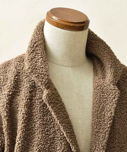 MinoriTY(マイノリティ)の「コート/プードルボアビッグチェスターコート(ダウンジャケット/コート・メンズ・ブラック/モカ/グレー・M/L/XL)」の13枚目の写真