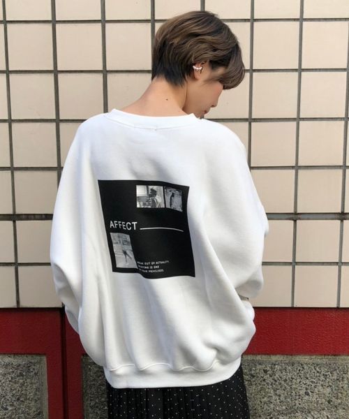 tiptop（ティップトップ）の「裏起毛バックフォトプリントBIGスウェットプルオーバー（スウェット・レディース・ブラック/ベージュ/オフホワイト・FREE）」の10枚目の写真