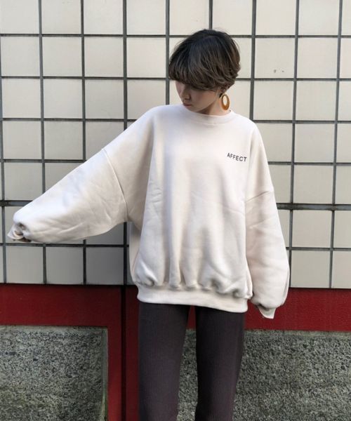 tiptop（ティップトップ）の「裏起毛バックフォトプリントBIGスウェットプルオーバー（スウェット・レディース・ブラック/ベージュ/オフホワイト・FREE）」の13枚目の写真