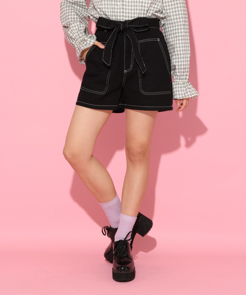 repipi armario(レピピ アルマリオ)の「ハイショクステッチリボンショーパン(デニムパンツ・キッズ・ブラック/ベージュ/ブルー・SMALL/MEDIUM/X-SMALL/LARGE)」の13枚目の写真