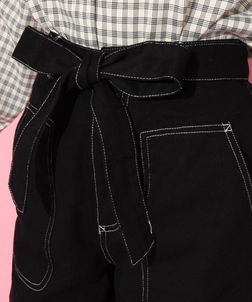 repipi armario(レピピ アルマリオ)の「ハイショクステッチリボンショーパン(デニムパンツ・キッズ・ブラック/ベージュ/ブルー・SMALL/MEDIUM/X-SMALL/LARGE)」の10枚目の写真