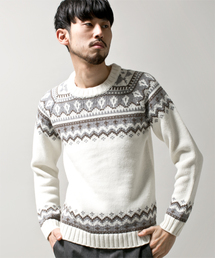 NANO universe | ローゲージジャガードニット(ニット/セーター)