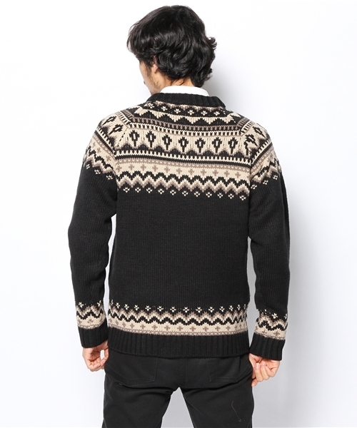 NANO universe（ナノユニバース）の「ローゲージジャガードニット（ニット/セーター・メンズ・ブラック/ネイビー/グレー/オフホワイト・X-LARGE/SMALL/MEDIUM/LARGE）」の10枚目の写真