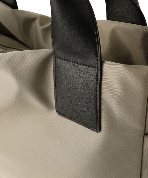 A/C DESIGN BY ALPHA CUBIC（エーシーデザインバイアルファキュービック）の「ナイロントートバッグ（トートバッグ・レディース・ブラック/カーキ/ライトグレー・フリー）」の7枚目の写真