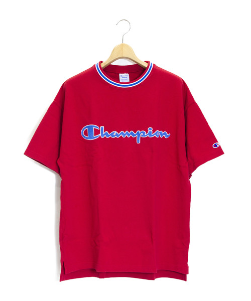 Champion(チャンピオン)の「Champion/チャンピオン ラインリブロゴTEE(Tシャツ/カットソー・メンズ・ホワイト/ブラック/レッド・M/L/XL)」の3枚目の写真