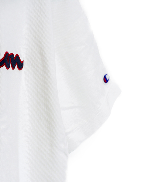 Champion(チャンピオン)の「Champion/チャンピオン ラインリブロゴTEE(Tシャツ/カットソー・メンズ・ホワイト/ブラック/レッド・M/L/XL)」の4枚目の写真