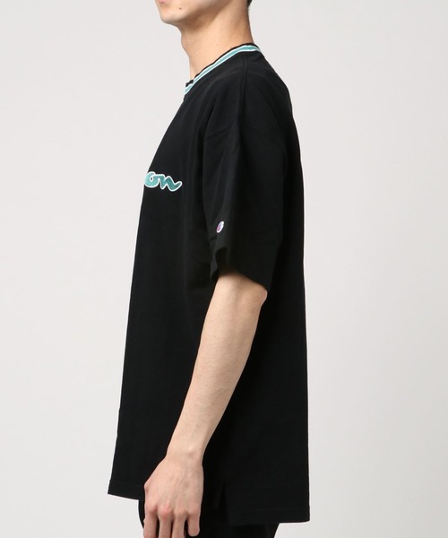 Champion(チャンピオン)の「Champion/チャンピオン ラインリブロゴTEE(Tシャツ/カットソー・メンズ・ホワイト/ブラック/レッド・M/L/XL)」の14枚目の写真