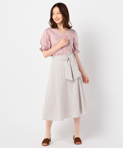 NOLLEY’S（ノーリーズ）の「[新色追加]袖フレアカットブラウス（Tシャツ/カットソー・レディース・ホワイト/ネイビー/ベビーピンク/ブラック/ピンク・36/38）」の17枚目の写真