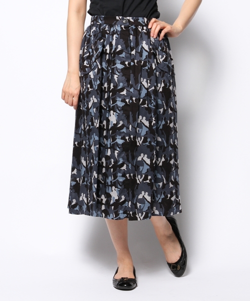 ポールスミス　花柄　スカート　和柄　　PAUL SMITH　ワールド Paul Smith - ◇ BLACK LABEL Paul Smith スカート 総柄 42 XLの
