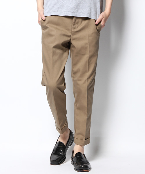 CIAOPANIC（チャオパニック）の「【Ciaopanic】TCツイルアンクルカットテーパード（チノパンツ・メンズ・ブラック/ベージュ/ネイビー/グレー・SMALL/LARGE/MEDIUM）」の3枚目の写真