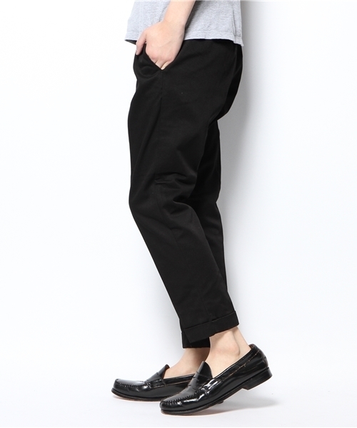 CIAOPANIC（チャオパニック）の「【Ciaopanic】TCツイルアンクルカットテーパード（チノパンツ・メンズ・ブラック/ベージュ/ネイビー/グレー・SMALL/LARGE/MEDIUM）」の5枚目の写真