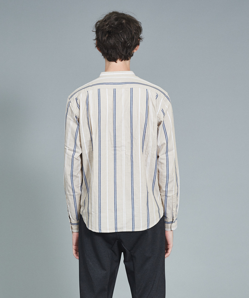 ABAHOUSE GRAY(アバハウスグレイ)の「【展開店舗限定】バンドカラーストライプシャツ(シャツ/ブラウス・メンズ・ホワイト/ベージュ/カーキ・46/48/50)」の19枚目の写真