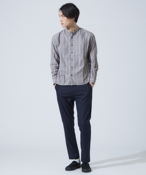 ABAHOUSE GRAY(アバハウスグレイ)の「【展開店舗限定】バンドカラーストライプシャツ(シャツ/ブラウス・メンズ・ホワイト/ベージュ/カーキ・46/48/50)」の18枚目の写真