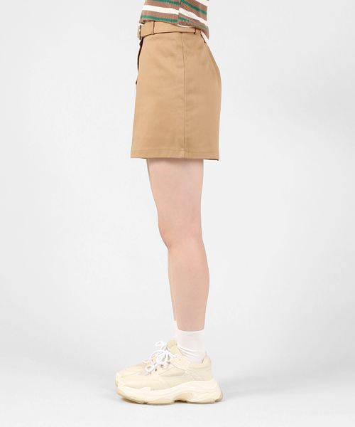 DING(ディング)の「DING/リングベルト付きスカート(スカート・レディース・ブラック/ベージュ・FREE)」の5枚目の写真