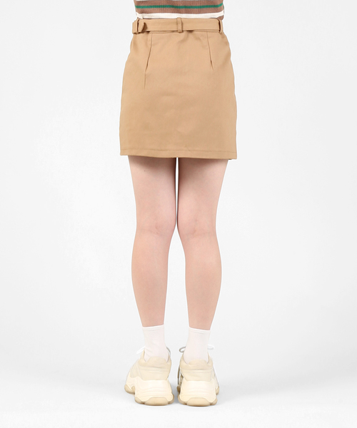 DING(ディング)の「DING/リングベルト付きスカート(スカート・レディース・ブラック/ベージュ・FREE)」の6枚目の写真