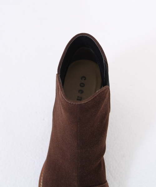 coen（コーエン）の「フェイクスエードサイドゴアブーツ（ブーティ・レディース・ブラック/ダークブラウン・MEDIUM/LARGE/SMALL）」の5枚目の写真