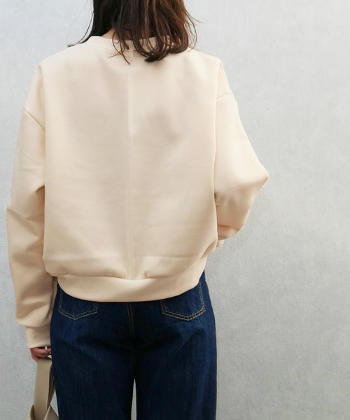 reca（レカ）の「ロングスリーブ裏起毛スシンプルウェット（スウェット・レディース・ブラック/モカ/ホワイト系その他/ブルー系その他・FREE）」の2枚目の写真