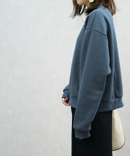 reca（レカ）の「ロングスリーブ裏起毛スシンプルウェット（スウェット・レディース・ブラック/モカ/ホワイト系その他/ブルー系その他・FREE）」の4枚目の写真