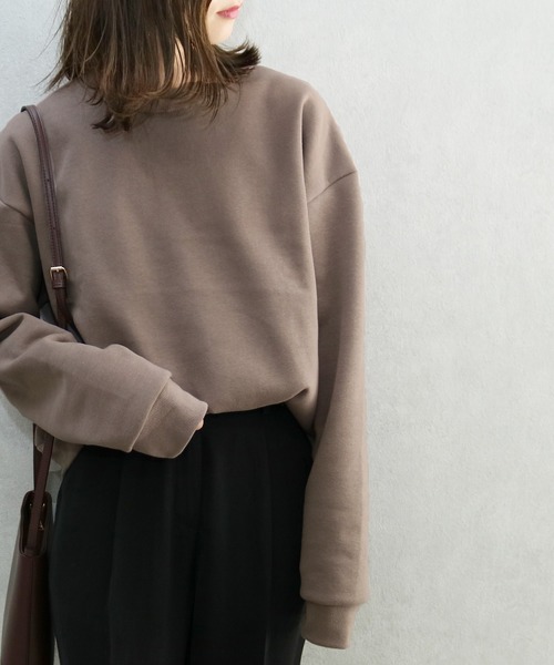 reca（レカ）の「ロングスリーブ裏起毛スシンプルウェット（スウェット・レディース・ブラック/モカ/ホワイト系その他/ブルー系その他・FREE）」の3枚目の写真