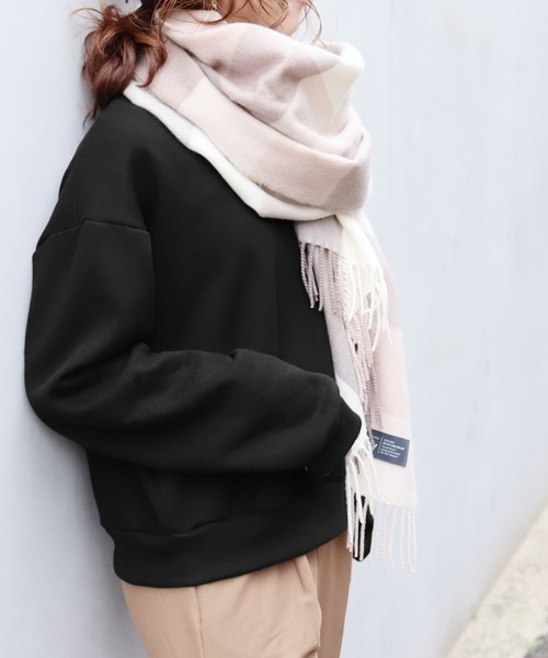 reca（レカ）の「ロングスリーブ裏起毛スシンプルウェット（スウェット・レディース・ブラック/モカ/ホワイト系その他/ブルー系その他・FREE）」の8枚目の写真