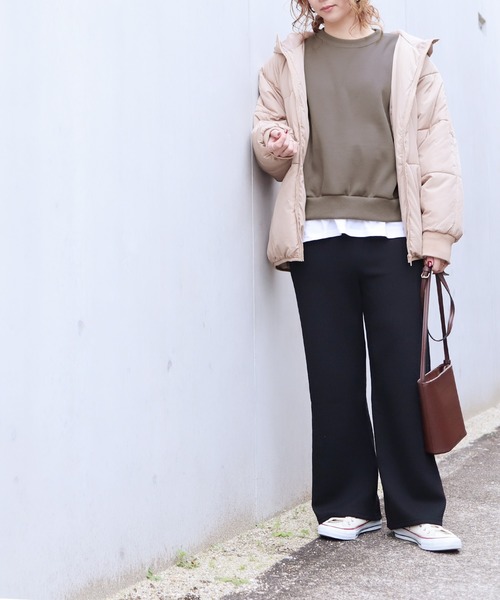 reca（レカ）の「ロングスリーブ裏起毛スシンプルウェット（スウェット・レディース・ブラック/モカ/ホワイト系その他/ブルー系その他・FREE）」の7枚目の写真