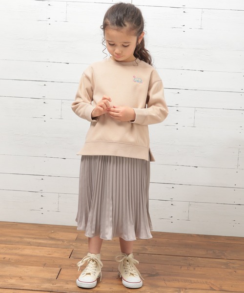 BAYFLOW（ベイフロー）の「[KIDS]サテンプリーツスカート（スカート・キッズ・モカ/ライトグリーン・MEDIUM/LARGE/XX-LARGE/X-LARGE）」の3枚目の写真