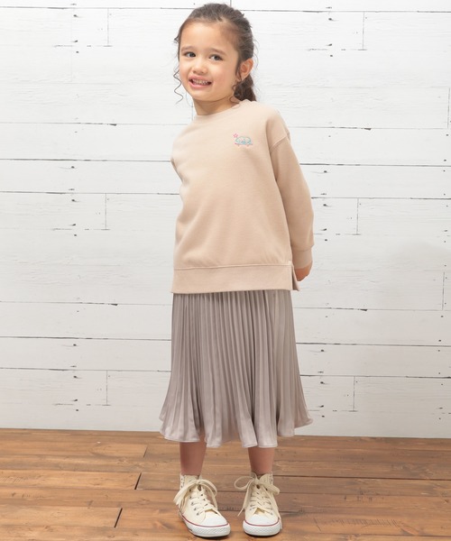 BAYFLOW（ベイフロー）の「[KIDS]サテンプリーツスカート（スカート・キッズ・モカ/ライトグリーン・MEDIUM/LARGE/XX-LARGE/X-LARGE）」の4枚目の写真