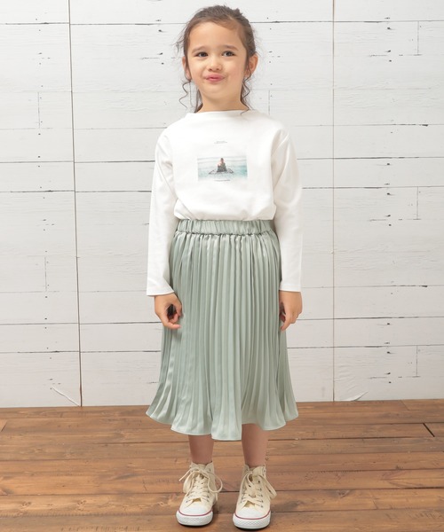 BAYFLOW（ベイフロー）の「[KIDS]サテンプリーツスカート（スカート・キッズ・モカ/ライトグリーン・MEDIUM/LARGE/XX-LARGE/X-LARGE）」の6枚目の写真